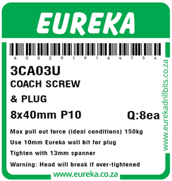 3CA03 - Coach Screw & Plug -3CA03_Label_T